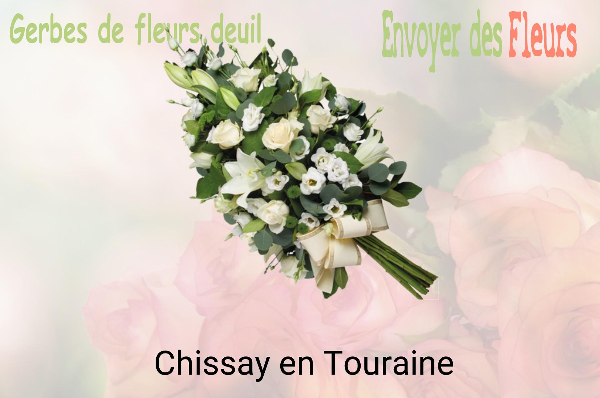 Gerbe de fleurs de deuil livrée à Chissay-en-Touraine
